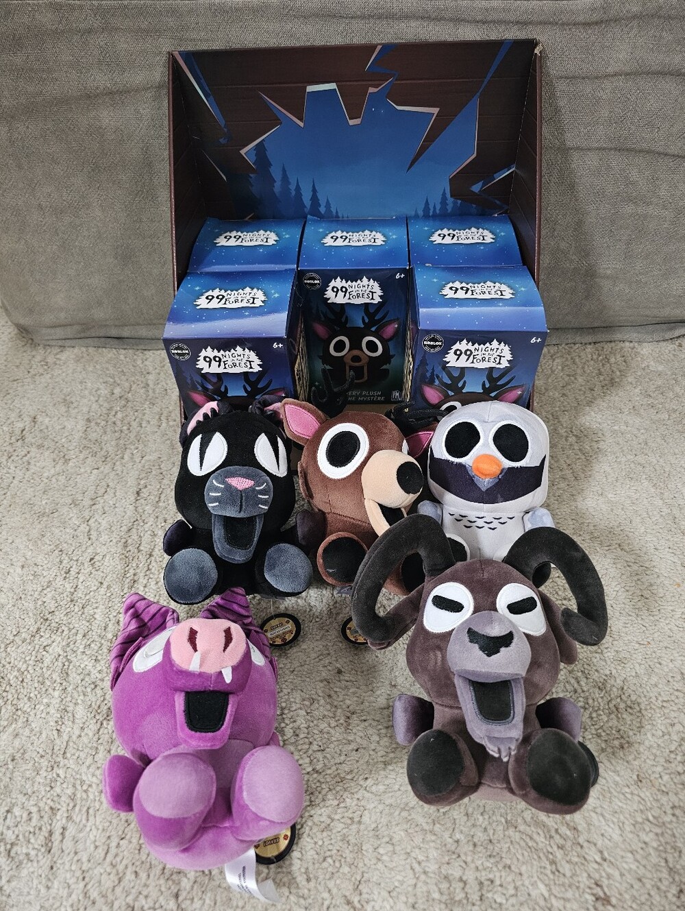 Roblox 99 Nights In The Forest Plushed Stuffed Animals In Retail Display Box LOT